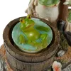 Solar Rotating Frog Garden Decor