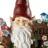 Solar Bluebird Gnome Welcome Statue