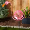 PINK FLAMINGO GARDEN WINDMILL STAKE