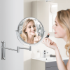 8-inch Wall Mounted Makeup Vanity Mirror, 1X / 7X Magnification Mirror, 360¬∞ Swivel with Extension Arm (Chrome Finish)