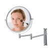 8-inch Wall Mounted Makeup Vanity Mirror, 1X / 7X Magnification Mirror, 360¬∞ Swivel with Extension Arm (Chrome Finish)