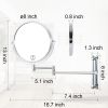 8-inch Wall Mounted Makeup Vanity Mirror, 1X / 7X Magnification Mirror, 360¬∞ Swivel with Extension Arm (Chrome Finish)