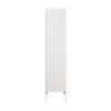 Tall Narrow Tower Freestanding Cabinet with 2 Shutter Doors 5 Tier Shelves for Bathroom;  Kitchen ; Living Room ; Storage Cabinet; White