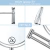 8-inch Wall Mounted Makeup Vanity Mirror, 1X / 7X Magnification Mirror, 360¬∞ Swivel with Extension Arm (Chrome Finish)