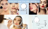 8-inch Wall Mounted Makeup Vanity Mirror, 1X / 7X Magnification Mirror, 360¬∞ Swivel with Extension Arm (Chrome Finish)