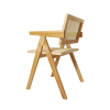 Rustic Natural Light Color Rattan Chair