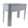 Elevated garden bed, metal elevated outdoor flowerpot box, suitable for backyard and terrace, large flowerpot, suitable for vegetable and flower Grey*