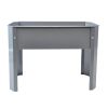 Elevated garden bed, metal elevated outdoor flowerpot box, suitable for backyard and terrace, large flowerpot, suitable for vegetable and flower Grey*