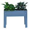 Elevated garden bed, metal elevated outdoor flowerpot box, suitable for backyard and terrace, large flowerpot, suitable for vegetable and flower Grey*