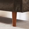 Mid Century Modern Sofa, Button Tufted Seat Cushion, Track Armrest, 2 Bolster Pillows, Comfy Couch for Living Room, Dorm, Office, Apartment