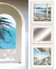 "Lake Side Collection" 3-Piece Vignette By John Rossini, Ready to Hang Framed Print, White Frame