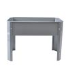 Elevated garden bed, metal elevated outdoor flowerpot box, suitable for backyard and terrace, large flowerpot, suitable for vegetable and flower Grey*