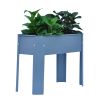 Elevated garden bed, metal elevated outdoor flowerpot box, suitable for backyard and terrace, large flowerpot, suitable for vegetable and flower Grey*